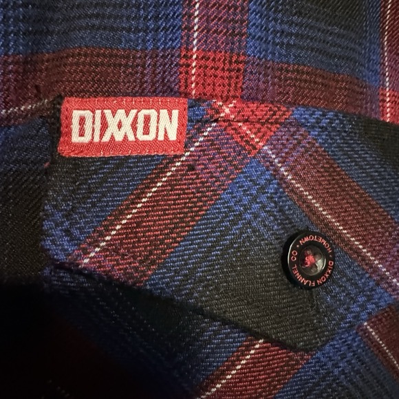 Dixxon Flannel Co Shirt Mens Small Blue Black Red Plaid Hometown Long Sleeve - Picture 3 of 9